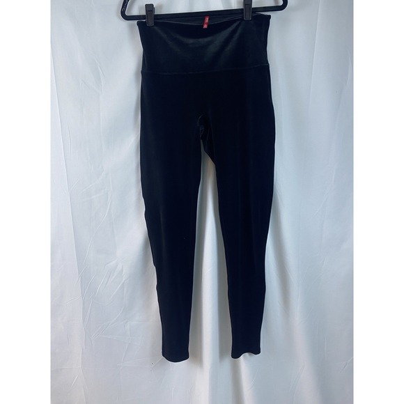 Spanx Velvet Leggings Women's Size XL Two Pairs Plum  & Black - Picture 1 of 12